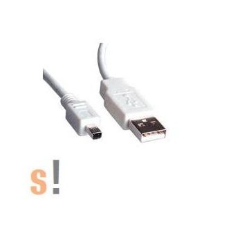   00.02.9004 # USB 2.0 kábel/ USB A csatlakozó/Mini USB B csatlakozó - Mitzumi/1,8 méter, Roline