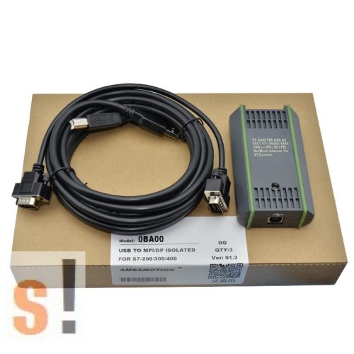 0BA00 # 6GK1571-0BA00-0AA0 Siemens PLC programozó kábel/ USB/SIMATIC S7 PROFIBUS vagy MPI/ 4,5 méter/AMSAMOTION