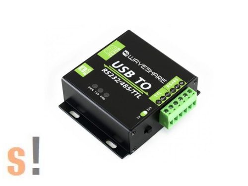 103990383 # USB - RS-232/RS-485/TTL konverter/ optikailag szigetelt/ipari/fém készülékház/FTDI chip/Waveshare