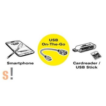   11.01.8311 # USB kábel, USB A aljzat-Mico USB B dugó/15 cm hossz, Roline