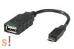 11.01.8311 # USB kábel, USB A aljzat-Mico USB B dugó/15 cm hossz, Roline