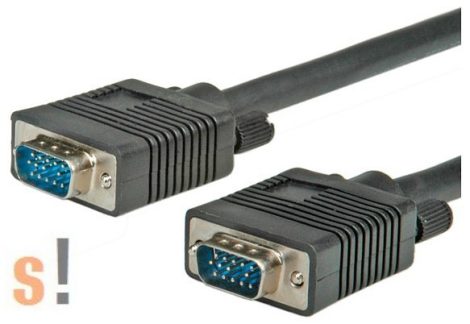 11.04.5206 - VGA monitor kábel/minőségi/ HD15 papa - HD15 papa/6,0 méter, Roline