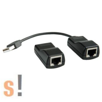   11.99.1120R # USB 1.1 hosszabbító 45m-ig RJ45 kábelen, Value/Roline