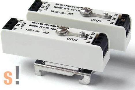 1820-28-A1 # 4-20 mA Túlfeszülségvédelem/DIN sínre rögzíthető/Surge Suppressors L/L 28vdc L/G 28vdc DIN-1 Clamp/BOURNS