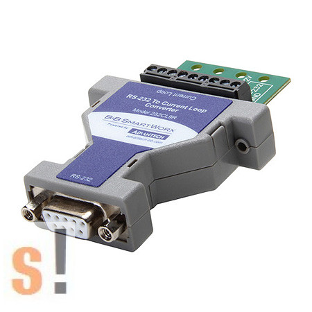 232CL9R # RS-232 - 20 mA áramhurok konverter/20 mA Current Loop/aktív vagy passzív/DB9 mama/ B+B SmartWorks