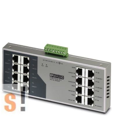 2832849 # Ipari Ethernet switch/16 port/10/100Mbps/DIN sínre/ 24Vdc táp, Phoenix Contact