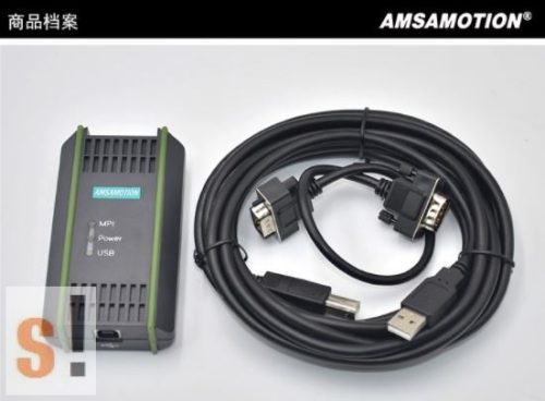 6ES7972-0CB20-0XA0 # Siemens S7-200/300/400 PLC DP/MPI szigetelt programozó kábel, AMSAMOTION