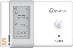 AM100 # LoRaWAN Ambient Monitor Sensor/2.13" E-Ink Display/Hőmérséklet/Páratartalom/Megvilágítás/Mozgás/ URSALINK