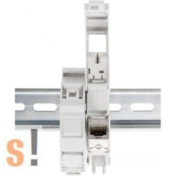   AN-25187 # RJ45 csatlakozó DIN sínre/CAT6/Keskeny kivitel/Digitus