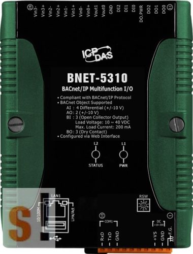BNET-5310 # I/O Modul/BACnet/IP/4AI/2AO/3DI/3DO, ICP DAS