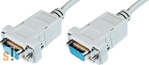 C-9GGNM/1.8 # Soros null modem kábel/RS-232/DB9 mama-DB9 mama/1.8 méter/szerelhető csatlakozóház/ BQ/Value