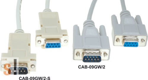 CAB-09GW/2-S # Soros kábel/RS-232/DB9 mama-DB9 papa/1,8 méter/szerelhető csatlakozóház