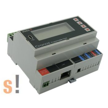    CRONOS # Programozható időkapcsoló/asztronómiai/földrajzi koordináták bevitele/LAN/Ethernet/LCD/KNX-IP/TCP/UDP/Multicast, Inveo