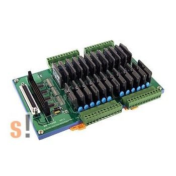   DB-24SSR/DIN  # OPTO-22 kompatibilis relé kártya/24x RO relé kimnet/SSR relék/CA-5015 kábel/DIN sínre rögzíthető/ICP CON, ICP DAS