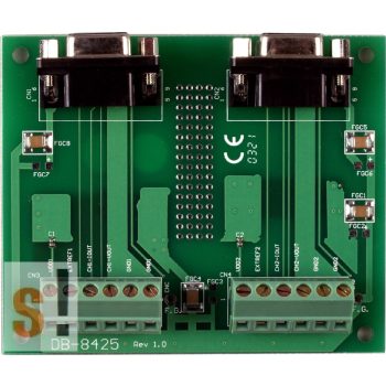   DB-8425 # Külső sorkapocs kártya/Daughter Board/PISO-DA2 kártyához/CA-0915 kábel/DB-9 pin csatlakozók/2 méter/ICP CON, ICP DAS
