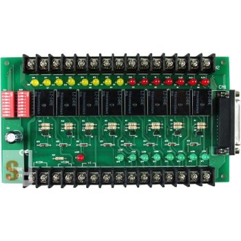   DB-8R # Külső relé kártya/SERVO-300 és PISO-PS300(U) kártyákhoz/8 csatorna/CA-2520 kábel/ICP CON, ICP DAS