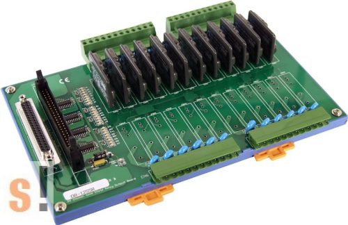 DB12SSR/DIN # Opto 22 kompatibilis SSR relé kártya/ Solid State Relay Board/12 Ch/CA-5015/DIN sínre rögzíthető, ICP CON, ICP DAS