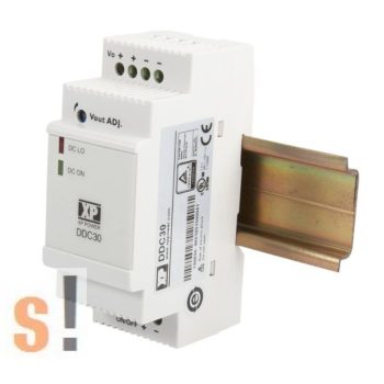   DDC3024S09 # DC-DC konverter/BE: 10~36Vdc/ KI: 9 Vdc (8.55-9.9 Vdc), 2,8A, 25W/ szigetelt/DIN sínre/XP Power