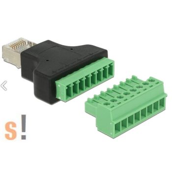   DE65389 # RJ45 - sorkapocs átalakító/levehető sorkapocs, DELOCK/LOGILINK MP0050