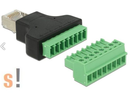 DE65389 # RJ45 - sorkapocs átalakító/levehető sorkapocs, DELOCK/LOGILINK MP0050