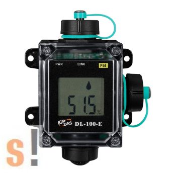   DL-100-E # IoT adatgyűjtő/Data Logger/MQTT és Modbus TCP protokoll/Hőmérséklet/Páratartalom/LCD kijelző/IP66 védettség/fekete/ICP CON, ICP DAS