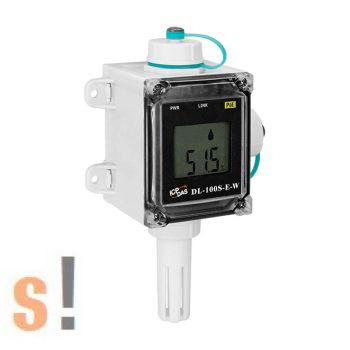   DL-100S-E-W # IoT adatgyűjtő/Data Logger/MQTT és Modbus TCP protokoll/Hőmérséklet/Páratartalom/LCD kijelző/IP66 védettség/fekete/ICP CON, ICP DAS