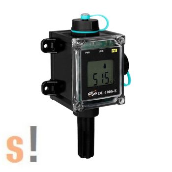   DL-100S-E # IoT adatgyűjtő/Data Logger/MQTT és Modbus TCP protokoll/Hőmérséklet/Páratartalom/LCD kijelző/IP66 védettség/fekete/ICP CON, ICP DAS