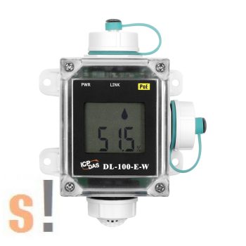   DL-101-E-W # IoT adatgyűjtő/Data Logger/MQTT és Modbus TCP protokoll/PoE/Hőmérséklet/Páratartalom/LCD kijelző/IP66 védettség/fehér/ICP CON, ICP DAS