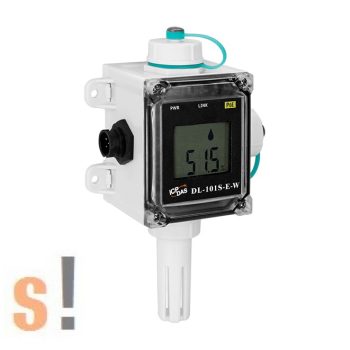   DL-101S-E-W CR # IoT Adatgyűjtő/Data Logger/Modbus TCP/MQTT/Hőmérséklet/Páratartalom/Harmatpont/PoE/LCD kijelző/IP66/feher/ICP CON/ICP DAS