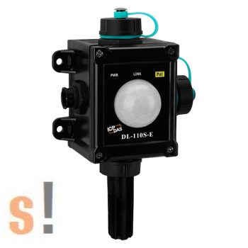   DL-110S-E CR # IoT adatgyűjtő/Data Logger/MQTT, Modbus RTU, Modbus TCP, DCON protokoll/Megvilágítás/Hőmérséklet/Páratartalom/PoE/DC//IP65/<wbr> fekete/ICP CON, ICP DAS