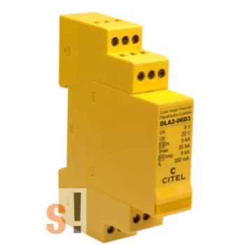  DLA2-06D3 # Ipari túlfeszültség védelem/Adatvezeték túlfeszültség-levezető/RS-422/RS-485/6V/ 2 pár (4  vezeték + árnyékolás + GND)/állapotjelző/CITEL