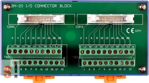 DN-20 CR # Sorkapocs kártya/Screw Terminal Board/2x20 pin/CA-2010 kábel/DIN sínre rögzíthető/ICP CON, ICP DAS