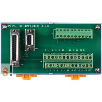   DN-25 CR # Sorkapocs kártya/1x DB9 mama és 1x DB25 mama csatlakozók/CA-0920 és CA-2520 kábel/DIN sínre rögzíthető/ICP CON, ICP DAS
