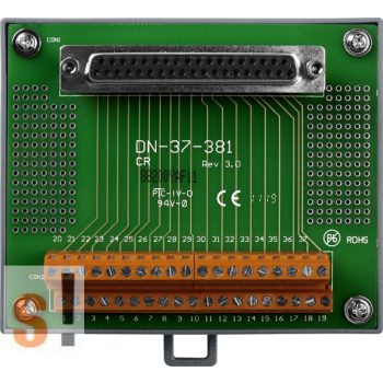   DN-37-381 CR # Sorkapocs kártya/1x DB37 mama csatlakozó/CA-3710 kábel/381 mm/DIN sínre rögzíthető/ICP CON, ICP DAS