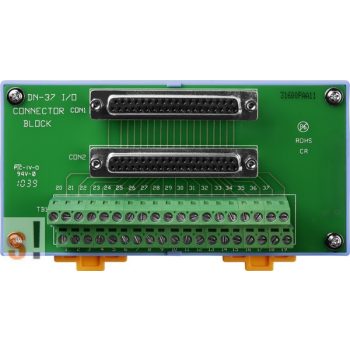   DN-37-A CR # Sorkapocs kártya/2x DB37 mama csatlakozó/CA-3710A kábel/DIN sínre rögzíthető/ICP CON, ICP DAS