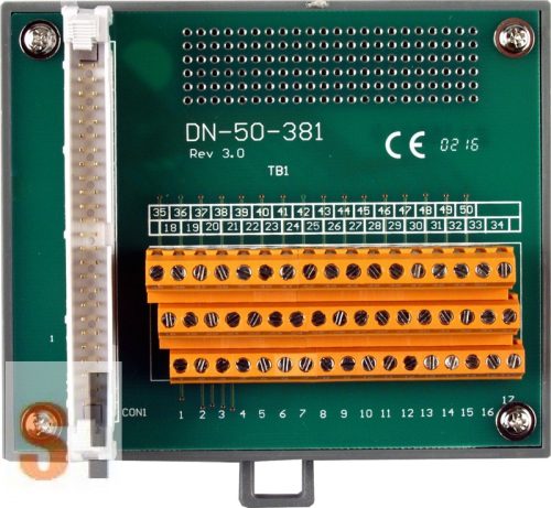 DN-50-381 CR # Sorkapocs kártya/50 pin/CA-5015 kábel/381 mm/DIN sínre rögzíthető/ICP CON, ICP DAS