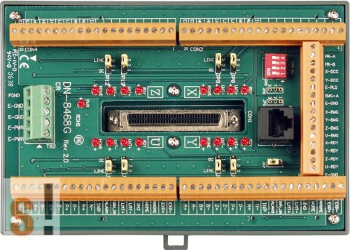 DN-8468GB CR # Bővítő kártya/Daughter Board/PISO-PS400 vagy Általános Smart servo amplifier-hez/vezetékező kártya/snap on/DIN sínre rögzíthető/ICP CON, ICP DAS