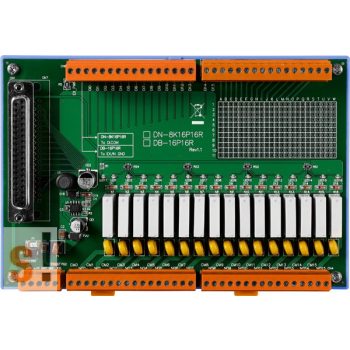   DN-8K16P16R CR # Relé kimenti kártya/16x RO relé kimenet/16x DI digitális bemenet/CA-3710D kábel/ICP CON, ICP DAS