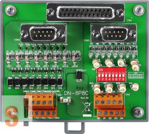 DN-8P8C/S CR # I/O kártya/8x DO digitális kimenet/8x DI Számláló bemenet/DB-8820 kártyával és CA-2520D kábel/ICP CON, ICP DAS