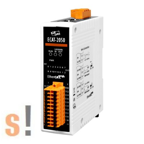 ECAT-2050 # I/O Modul/EtherCAT/Slave/13DI/4DO, szigetelt, ICP DAS