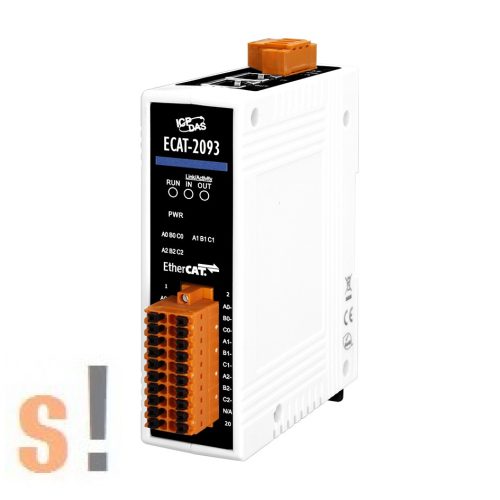 ECAT-2093 CR # EtherCAT enkóder számláló I/O modul/Encoder Counter/3x bemenet/32bit/4MHz/ICP CON, ICP DAS