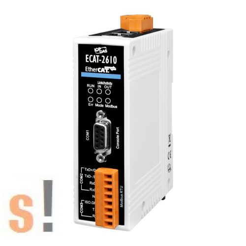 ECAT-2610 CR # Átjáró/Gateway/EtherCAT  slave - Modbus RTU/RS-232/422/485 port/ICP CON, ICP DAS