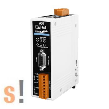   ECAT-2611 CR # Átjráró/Gateway/EtherCAT - Modbus RTU /slave/RS-232/422/485 port/ICP CON/ICP DAS