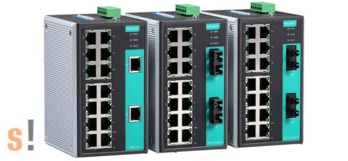 EDS-316 # Ipari Ethernet switch/16 port/10/100Mbps/DIN sínre/ 12/24/48Vdc táp, MOXA