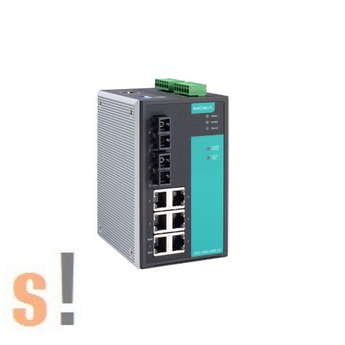 EDS-508A # menedzselt ipari Ethernet switch/8 port/ 5x 10/100BaseT(X)/-10 ~ +60°C/ DIN sínre/ MOXA