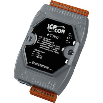 ET-7017 # Ethernet I/O Module/Modbus TCP/8AI/4DO, ICP DAS