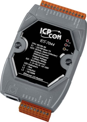 ET-7044 # Ethernet I/O Module/Modbus TCP/8DI/8DO, ICP DAS