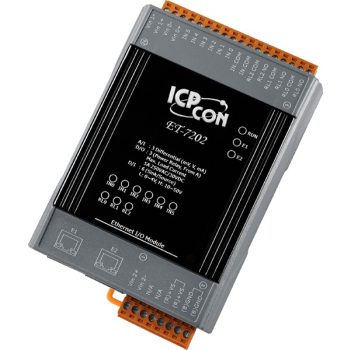   ET-7202 # Ethernet I/O Module/Modbus TCP/3AI/6DI/3 Relay/2LAN, ICP DAS