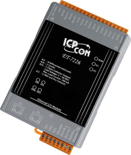 ET-7226 # Ethernet I/O Module/Modbus TCP/6AI/2AO/2DI/2DO/2LAN, ICP DAS