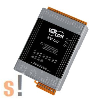   ETS-7217 CR # Cyber Security Ethernet I/O Modul/ Modbus TCP/UDP/TLS/8x AI analóg bemenet/4x DO digitális kimenet / 2x Ethernet port/ICP DAS